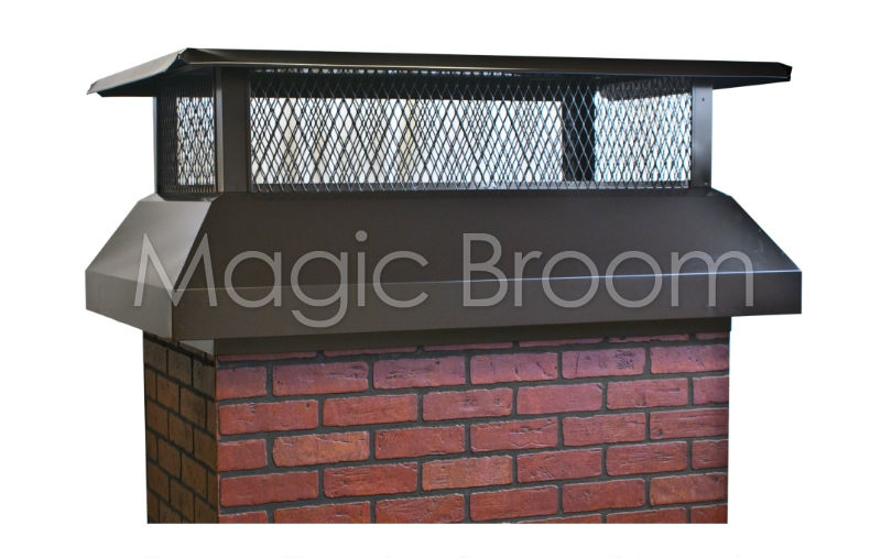 black powder coated chimney cap