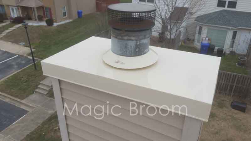 new chimney chase cover installed