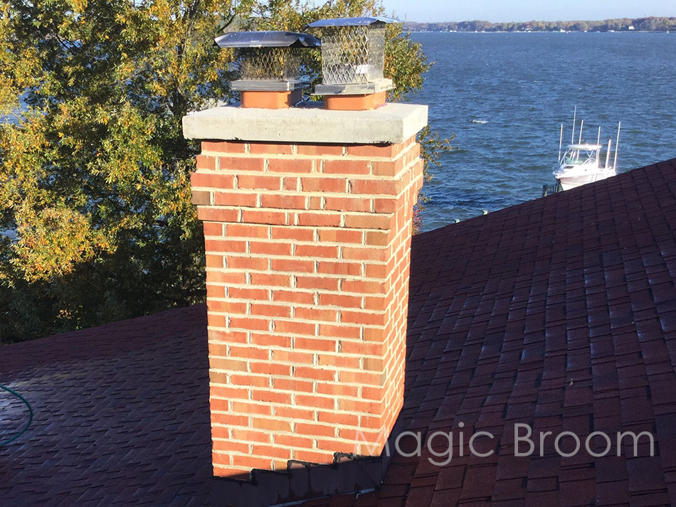 chimney near water