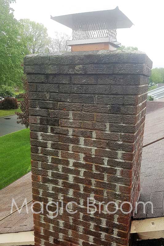chimney with mortar deterioration