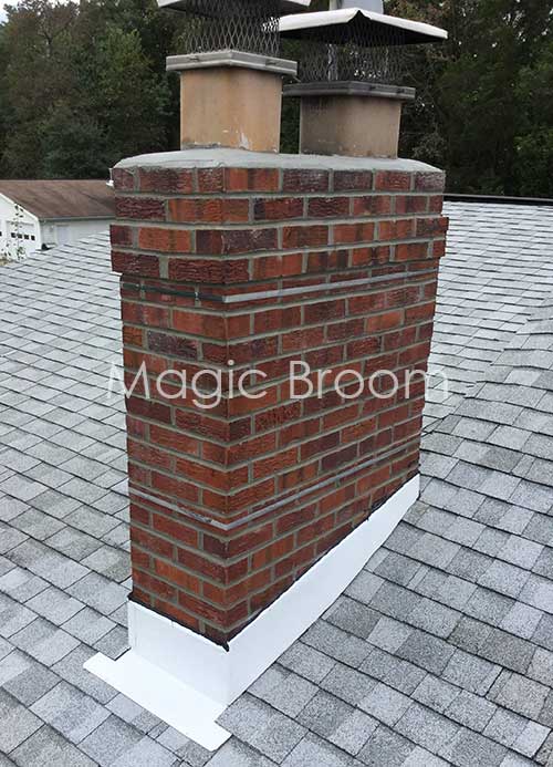 masonry chimney with multi-flue